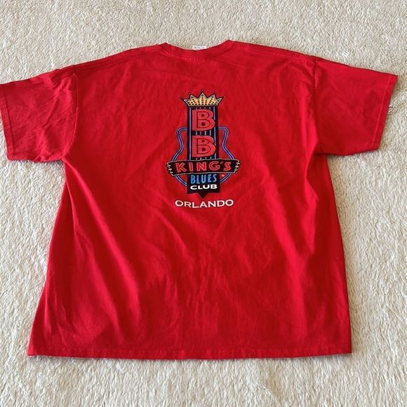 BB King blues club Orlando Florida short sleeve shirt red size XL - Picture 4 of 16